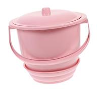 ROMISBABA Pot D’urine Épais avec Couvercle Rouge, Seau Urinoir Portable en Plastique Pp, 1 Pièce, Base Antidérapante pour Usage Domestique et Nuit, Récipient Urine Simple et Pratique