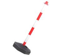ROMISBABA Poteau de Signalisation Mobile en PE Rouge et Blanc Poteau d'Avertissement Élastique Base Stable Cône de Sécurité pour Délimitation et Barrière de Stationnement