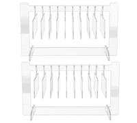 ROMISBABA Présentoir à Ongles en Acrylique Transparent 2 Pièces Support pour Faux Ongles Nuancier pour Nail Art Petit Format Salon de Beauté et Formation Manucure