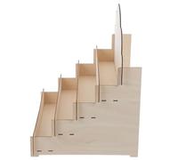 ROMISBABA Présentoir pour Affichage Rapide pour Cartes de Vœux en Bois à Structure à Niveaux, Organiseur Multifonctionnel de Cartes Postales Bureau ou Maison