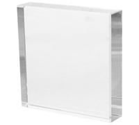 ROMISBABA Presse-papiers Cristal Carré Transparent Poids Lourd et Stable Verre Poli Décor Élégant pour Bureau Maison Étude et Photographie Compact