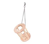 ROMISBABA Rack Bois pour Alimentation De Petits Animaux Distributeur De Foin Amovible pour Lapins Chinchillas Et Cobayes avec Chaîne De Suspension