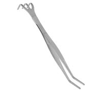 ROMISBABA Râteau Manuel en Acier Inoxydable 304 Pince Courbée, Râteau à 3 Dents pour Racines de Bonsaï, Outil Robuste pour Ameublir et Désherber Le Sol Petits Jardins