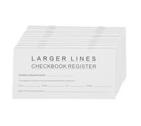 ROMISBABA Registres de Chèques Tableaux de Transactions Clairs pour Chéquier Personnel Lot de 12 en Papier Blanc Format Portable pour Compte Bancaire