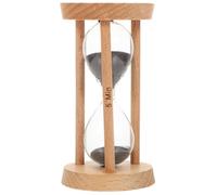 ROMISBABA Sablier Cuisine Minuteur 5 Sablier en Bois Foncé 3 Colonnes Horloge de Sable Décorative Multifonction pour Maison Bureau et Restaurant