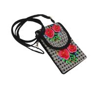 ROMISBABA Sac Bandoulière Femme Toile Brodée Pochette Vintage pour Téléphone Portable et Sécurisée Mode pour Fille