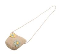 ROMISBABA Sac Bandoulière Garçon Fille Paille Tressée Légère Petit Sac Seau Élégant pour Fille pour Plage et Sorties