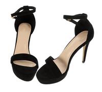 ROMISBABA Sandales à Talons Hauts Élégantes Noires Design Simple et Créatif Respirantes et Résistantes pour Cadeaux Féminins