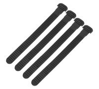 ROMISBABA Sangles à Boucle Universelles Longueur Réglable pour Patins à roulettes en PVC Noir, Lot de 4 Pièces Remplacement Pratique pour Chaussures de Roller et Patins à Plusieurs Styles