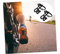 ROMISBABA Sangles de Pédale Vélo Robustes avec Clips Orteils et Attaches Réglables pour Contrôle Compatibles Vélos Route VTT et Intérieur