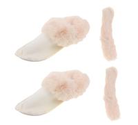 ROMISBABA Semelles Intérieures Chaudes Amovibles en Peluche Blanche pour Sabots et Chaussures Hiver, Protection Maximale, Doublures Confortables Matins Frais