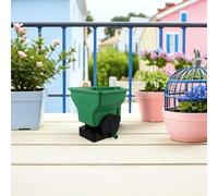 ROMISBABA Semoir Manuel Portatif en Plastique Vert Épandeur Rotatif Compact pour Jardin Réglable pour Semences Multiples Outil Léger pour Pelouses Potagers et Plantations Extérieures