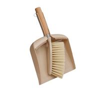 ROMISBABA Set Balayette Miniature avec Pelle Bois Manche pour Nettoyage Clavier et Bureau Brosse de Table Pratique pour Maison et Bureau Beige