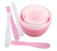 ROMISBABA Set de Bols à Mélanger Silicone pour Masque Facial avec Spatule et Pinceau Kit DIY Soin Peau Bols Souples Résistants Chaleur Portable pour Maison et Voyage
