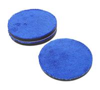 ROMISBABA Set de de Polissage pour Voiture Applicateurs Polyvalents Lot de 3 150mm en Éponge et Fibre Bleue pour Lustrage Carrosserie et Entretien Automobile