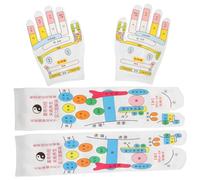 ROMISBABA Set de Mitaines et Chaussettes de Massage Acupression Élastiques Antidérapantes et Durables Fatigue pour Mains et Outils Portables pour Réflexologie Homme et Femme