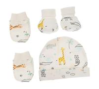 ROMISBABA Set de Protège et Garçon Fille Rayures Coton Bonnet Naissance Chaud pour Né Accessoires Durables et Confortables