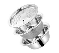 ROMISBABA Set de Râpe Multifonction Acier Inoxydable avec Bassine Épaisse Passoire Profonde pour Laver et Égoutter Fruits et Légumes Cuisine