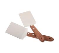 ROMISBABA Spatule Cuisine Inox à Manche en Bois Café, Lot 2 Pièces, Pelle à Steak et Pizza Plate, Ustensile Multifonction pour Barbecue et Préparation Culinaire Professionnelle