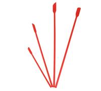 ROMISBABA Spatule Silicone Rouge 4 Pièces Manche Long, Grattoir Souple et Surface Lisse Cuisine et Pâtisserie, pour Mélanger et Racler les Pots