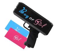 ROMISBABA Spray Shooter Gender Reveal Party Toy Plastic Money Shooter Prop for Boy Girl Announcement Fast Spray Design Set for Prenatal Celebration
