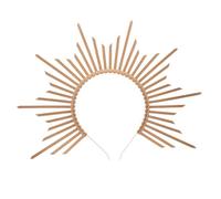 ROMISBABA Sunburst Spike Crown Headband For Women Lightweight Comfortable Halo Hair Accessory For Halloween Wedding Festivals