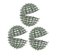 ROMISBABA Support à Fleurs Plastique 15 Cm, Lot de 3 Supports de Cadre en Herbe pour Boules Topiaires Artificielles, Décorations Mariage, Jardin et Maison