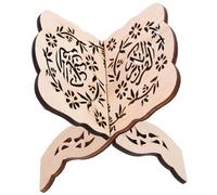 ROMISBABA Support de Lecture en Bois Beige Stable et Confortable pour Pupitre de Lecture, Décoration de Table Simple et Créative, pour Bibliothèque ou Temple