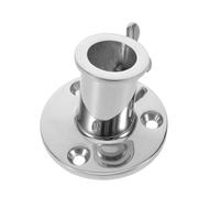 ROMISBABA Support de Mât de Drapeau en Acier Inoxydable 25Mm Base Encastrée Kit de Fixation Auto-Taraudeuse et Cheville d'Expansion Support Mural Robuste pour Terrasse Jardin et Camion