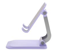 ROMISBABA Support de Téléphone Pliable et Réglable en Alliage Métallique Violet, Support de Téléphone pour Table avec Angle et Hauteur Ajustables, Accessoire Portable Bureau et Maison,