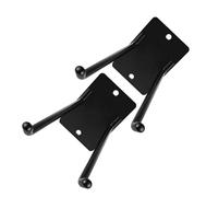 ROMISBABA Support Mural Double pour Outils de Jardin en Métal Noir - Porte-Balais et Porte-Serpillière Robuste Organiseur Mural Multifonction pour Garage Abri de Jardin et Balcon