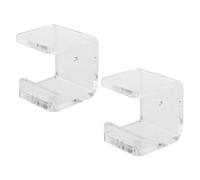 ROMISBABA Support Mural Transparent 2 Pièces pour Bâtons de Hockey, Étagère en Acrylique Solide, Organiseur Vertical pour Rangement Sportif à Domicile, Vestiaire et Garage, Système de