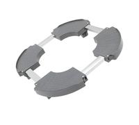 ROMISBABA Support Pot de Fleurs à roulettes Robuste avec Plateau Antidérapant Abs Renforcé Acier Inoxydable Chariot Polyvalent pour Plantes et Objets Lourds Intérieur Extérieur