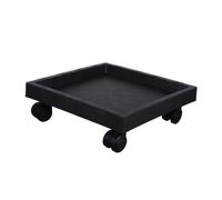 ROMISBABA Support pour Pots De Fleurs à roulettes Chariot Robuste en Plastique sans Odeur, Plateau Anti-saleté pour Usage Intérieur Et Extérieur Noir 29 Cm