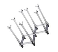 ROMISBABA Support pour Rangement de Verres Verre Étagère de Cuisine Ventilée et Robuste Organiseur de Tasse Empilable Rack Égouttage Compact pour Bureau et Maison Gris