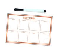ROMISBABA Tableau Autocollant Effaçable à Sec avec Grille Hebdomadaire Réutilisable pour Maison Bureau et Maternelle Tableau Planning Mural Pratique