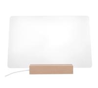 ROMISBABA Tableau Mémo Acrylique Effaçable Transparent Veilleuse Led, Large Application pour École et Maison, Matériau Bois et Acrylique, 1 Set Pratique