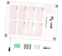 ROMISBABA Tableau Mémo Transparent Effaçable avec Stylo Message Board Mural Polyvalent pour Bureau et Maison Cadre Acrylique Élégant Tableau To Do List Compact pour Organisation Quotidienne