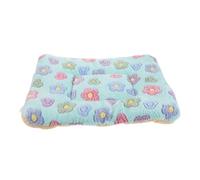 ROMISBABA Tapis de Couchage pour Chien et Chat 45 X 38 Cm, Coussin Moelleux Double Face Motif Floral Vert Clair, Lavable, Chaud et Doux, pour Petits Animaux D’intérieur, Lit Confortable