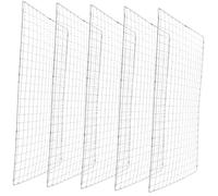 ROMISBABA Tapis De Cuisson Barbecue en Maille 20x30 Cm Lot De 5 - pour Gril à Charbon Et Gaz - Accessoires De Barbecue Résistants à La Chaleur - Camping, Pique- Et Garden-Party