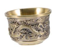 ROMISBABA Tasse à Thé Chinoise Vintage Dragon et Phénix Coupe Alliage Résistant Décoration Maison et Bureau pour Cérémonie et Usage Quotidien