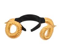 ROMISBABA Tête de Démon Gothique Noire avec Cornes de Bouc Style Punk -tête pour Cosplay Adulte Accessoire pour Halloween et Fêtes Costumées