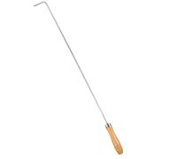 ROMISBABA Tisonnier Feu avec Manche Long Crochet Robuste Acier Inoxydable Outil Portable pour Cheminée Camping et Barbecue Pratique