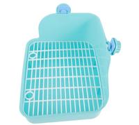 ROMISBABA Toilettes pour Petits Animaux Bac à Litière pour Hamsters Lapins Chinchillas Et Furets Design Équipé De Parois Couleur Verte Vis Couleur Aléatoire