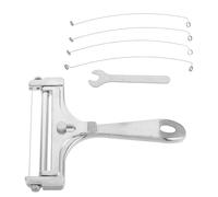 ROMISBABA Trancheuse à Fromage à Fil en Acier Inoxydable 4 Fils Supplémentaires et Clé, Outil Manuel pour Fromages Durs et Raclette en Bloc
