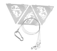 ROMISBABA Triangle Hanging Stove Acier Inoxydable Support de Portable Résistant et Design Creux Créatif pour Camping et Barbecue Extérieur