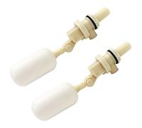 ROMISBABA Vanne à Flotteur Automatique 2 Pièces Contrôle Niveau D'eau , Bords Lisses , Accessoire pour Bol D'eau pour Abreuvoir en Plastique Beige pour Chevaux et Moutons