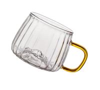 ROMISBABA Verre à Boire Verre Transparent avec Poignée Résistant Chaleur Capacité et Facile à Transporter Tasse pour Boissons Chaudes et Stockage