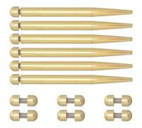 ROMISBABA Vis D’Écartement Dorées M4 7 MM pour Supports Muraux Déportés Kit 12 Pcs pour Cadres Photo et Panneaux Publicitaires Fixation Robuste pour Affichage de Bureau et Table