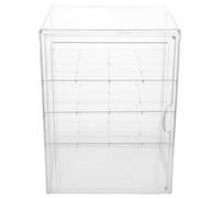 ROMISBABA Vitrine de Comptoir Transparente Réglable 4 Niveaux 295X20X395 CM pour Pâtisseries et Desserts Boîte à Gâteaux Amovible Support Pratique pour Boulangerie Cuisine